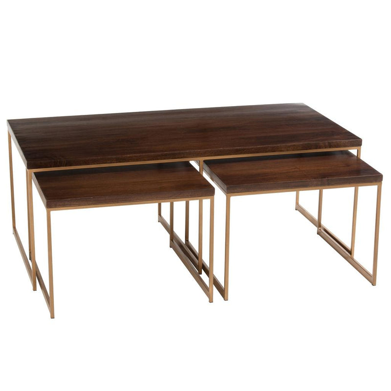 Salontafel Bruin Mangohout hout 60x120 cm-Salontafels-J-Line