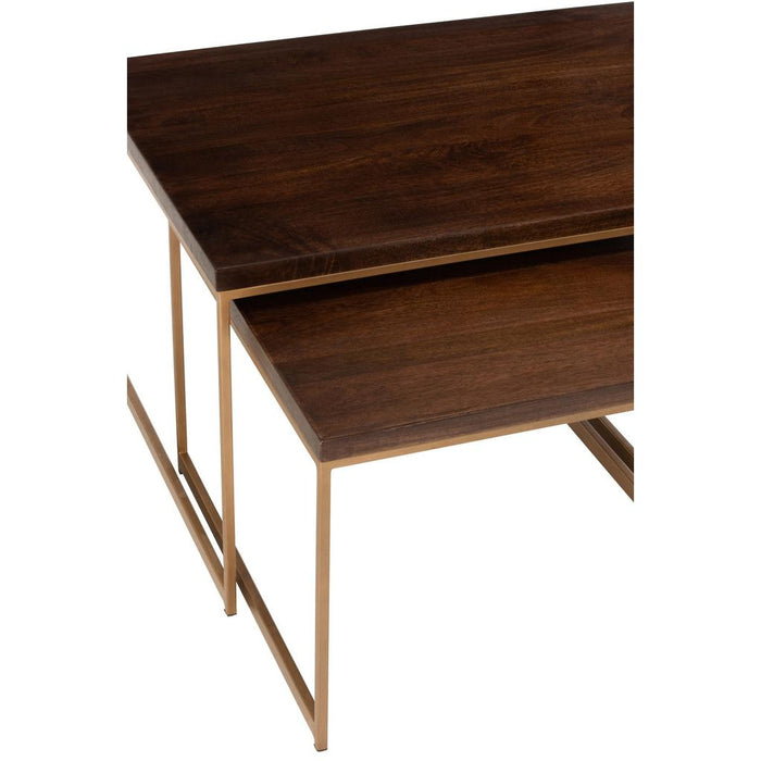 Salontafel Bruin Mangohout hout 60x120 cm-Salontafels-J-Line