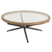 Salontafel Bruin Metaal Rond 100 cm-Salontafels-J-Line