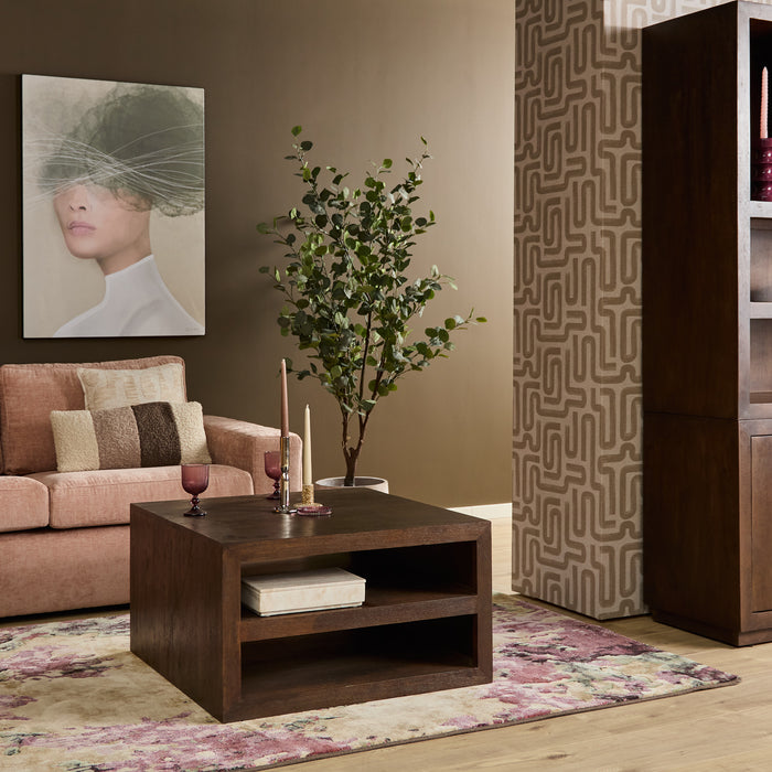 Salontafel Brussel Bruin Mangohout 80 cm 80x80x45 cm-Salontafels-Starfurn