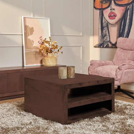 Salontafel Brussel Walnoot Mangohout 80 cm-Salontafels-Starfurn