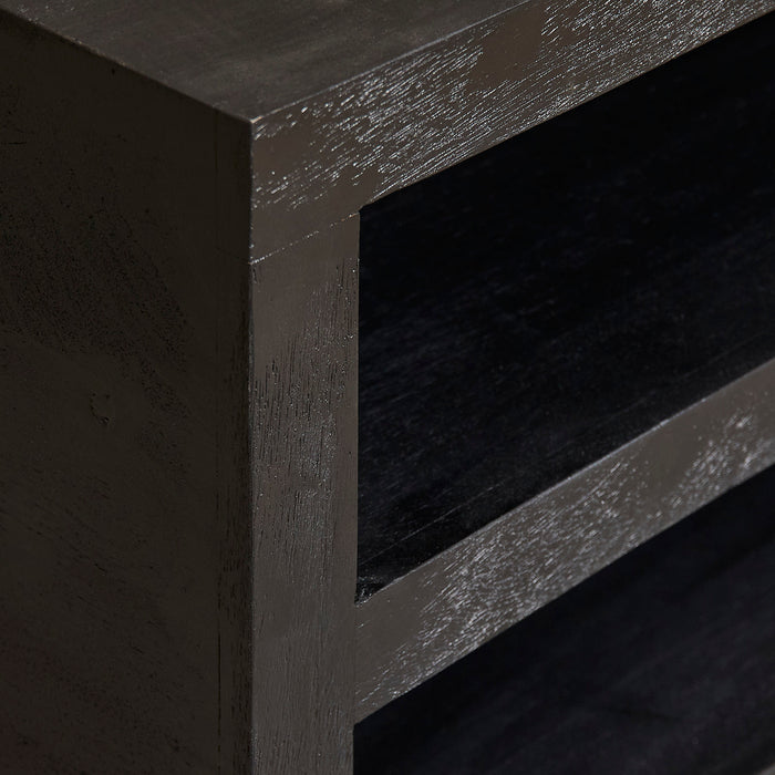 Salontafel Brussel Zwart Zwart Mangohout 80 cm-Salontafels-Starfurn