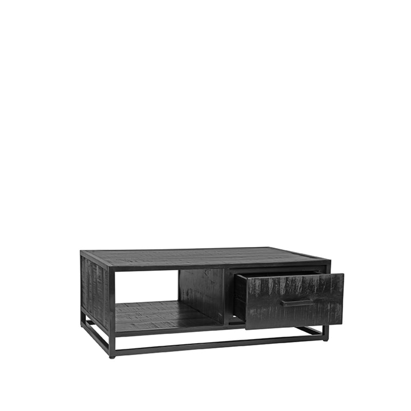 Salontafel Chili Zwart Mangohout 110 cm 110x70x40 cm-Salontafels-LABEL51