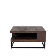 Salontafel Cube Espresso Mangohout 80 cm 80x80x40 cm-Salontafels-LABEL51