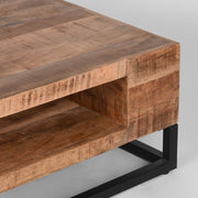 Salontafel Cube Rough Mangohout 80 cm 80x80x40 cm-Salontafels-LABEL51