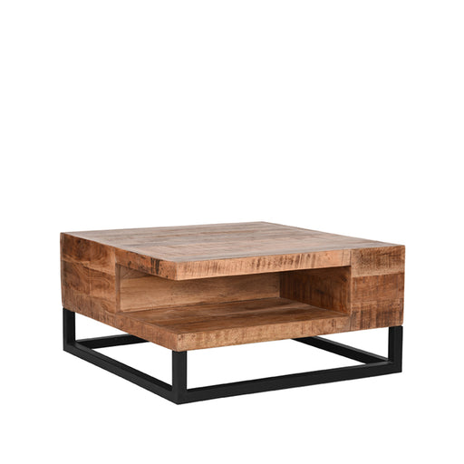 Salontafel Cube Rough Mangohout 80 cm 80x80x40 cm-Salontafels-LABEL51
