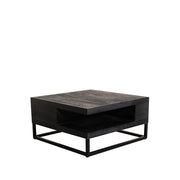 Salontafel Cube Zwart Mangohout 80 cm 80x80x40 cm-Salontafels-LABEL51