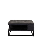 Salontafel Cube Zwart Mangohout 80 cm 80x80x40 cm-Salontafels-LABEL51