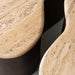 Salontafel Davi Espresso Travertin 50 cm 50x35x31 cm-Salontafels-LABEL51