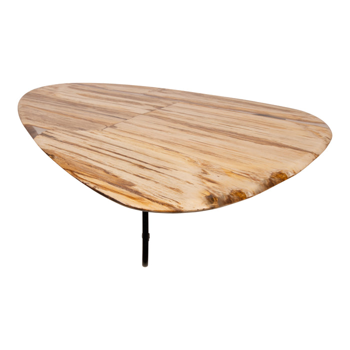 Salontafel Deeba Versteend Hout Bruin 85x130 cm
