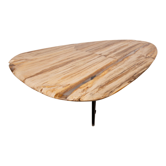Salontafel Deeba Versteend Hout Bruin 85x130 cm