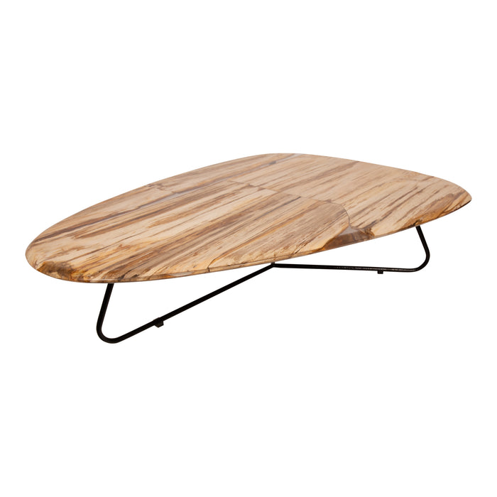 Salontafel Deeba Versteend Hout Bruin 85x130 cm