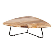 Salontafel Deeba Versteend Hout Rood 85x95 cm-Salontafels-PTMD