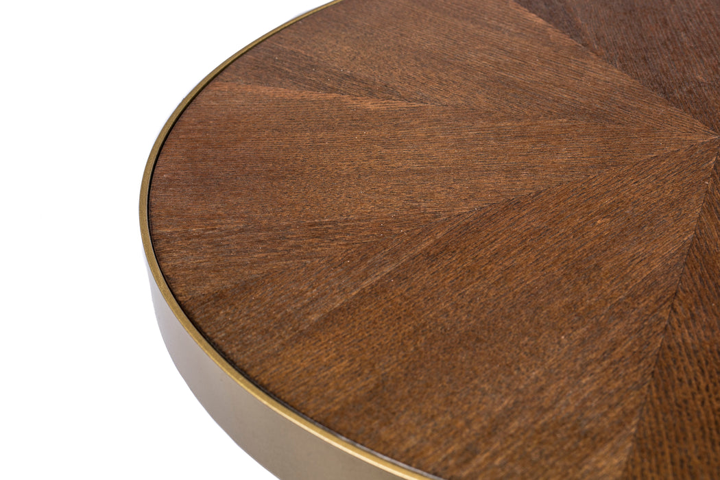 Salontafel Denise Ash veneer Goud Ø61x40 cm-Salontafels-Creating Home
