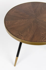 Salontafel Denise Ash veneer Goud Ø61x40 cm-Salontafels-Creating Home