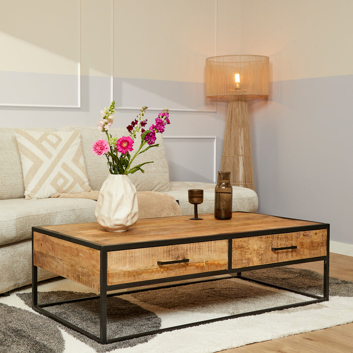 Salontafel Denver | Mangohout | 130x70 cm-Salontafels-Starfurn