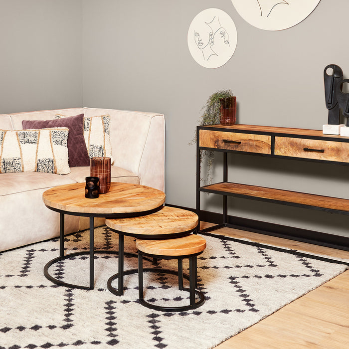 Salontafel Denver | Set van 3 | Rond-Salontafels-Starfurn