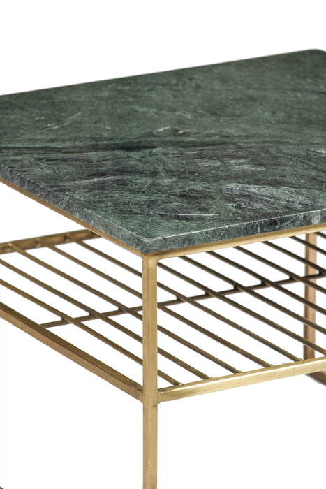Salontafel Dian Marble Green Gold Marmer Groen 55 cm-Salontafels-Livingfurn