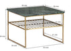 Salontafel Dian Marble Green Gold Marmer Groen 55 cm-Salontafels-Livingfurn