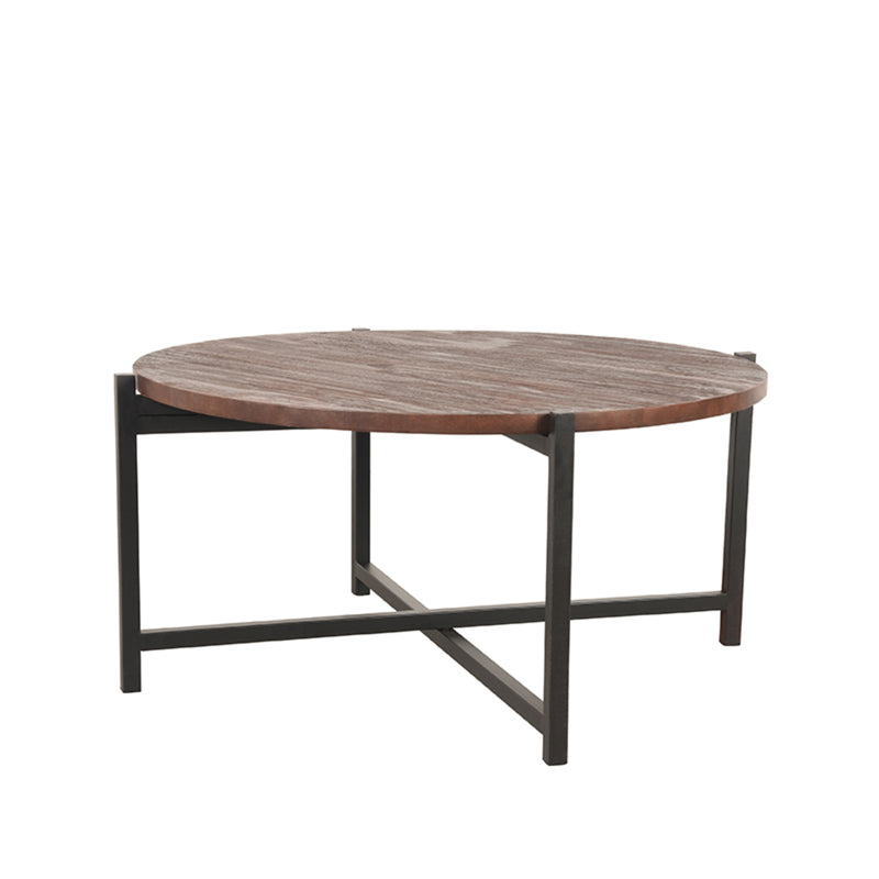 Salontafel Dox Espresso Mangohout 70 cm Zwart 70x70x35 cm-Salontafels-LABEL51