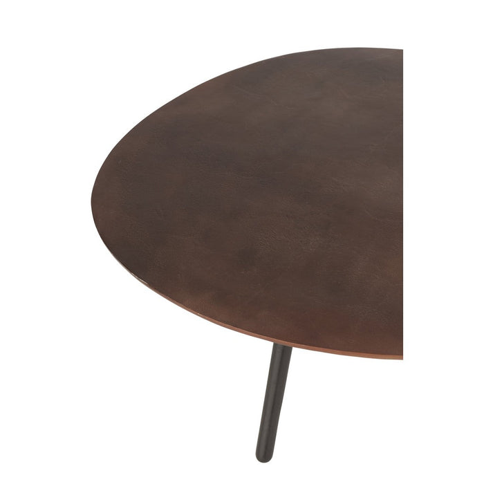 Salontafel Drop Aluminium | Iron Brown Large-Salontafels-J-Line