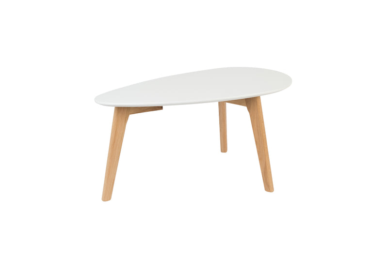 Salontafel Drop Set van 2 Hout Beige 50x100 cm-Bijzettafels-Creating Home