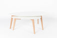 Salontafel Drop Set van 2 Hout Beige 50x100 cm-Bijzettafels-Creating Home