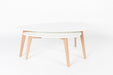 Salontafel Drop Set van 2 Hout Beige 50x100 cm-Bijzettafels-Creating Home