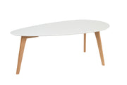 Salontafel Drop Set van 2 Hout Beige 50x100 cm-Bijzettafels-Creating Home