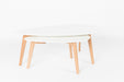 Salontafel Drop Set van 2 Hout Beige 50x100 cm-Salontafels-Creating Home
