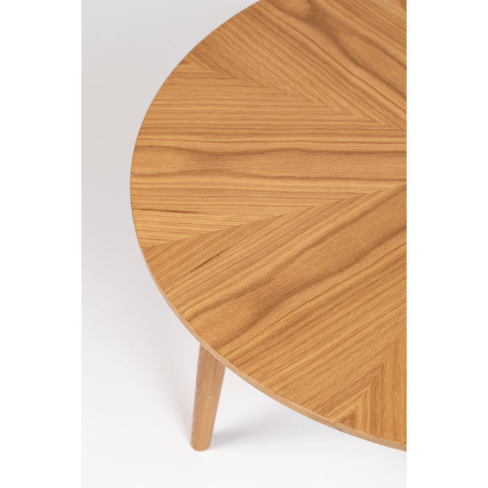 Salontafel Fabio Eikenfineer Naturel Ø80x40 cm-Salontafels-Creating Home