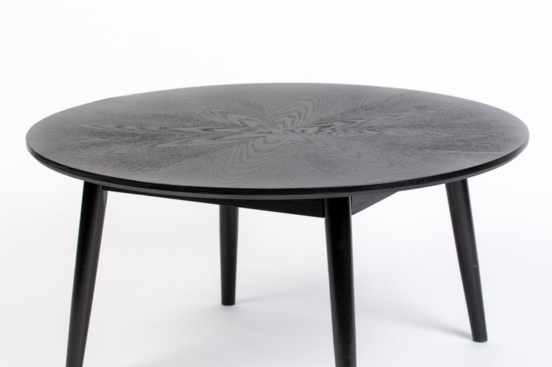Salontafel Fabio Eikenfineer Zwart Ø80x40 cm-Salontafels-Creating Home