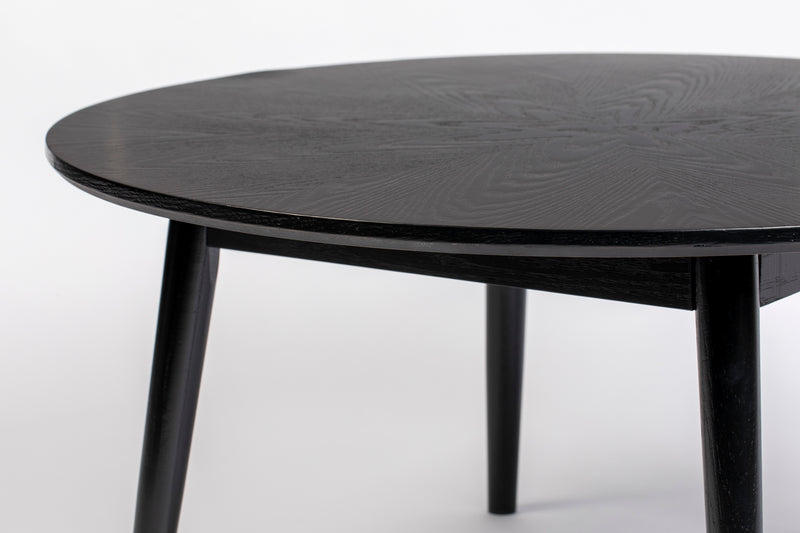 Salontafel Fabio Eikenfineer Zwart Ø80x40 cm-Salontafels-Creating Home