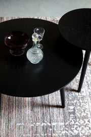Salontafel Fabio Eikenfineer Zwart Ø80x40 cm-Salontafels-Creating Home
