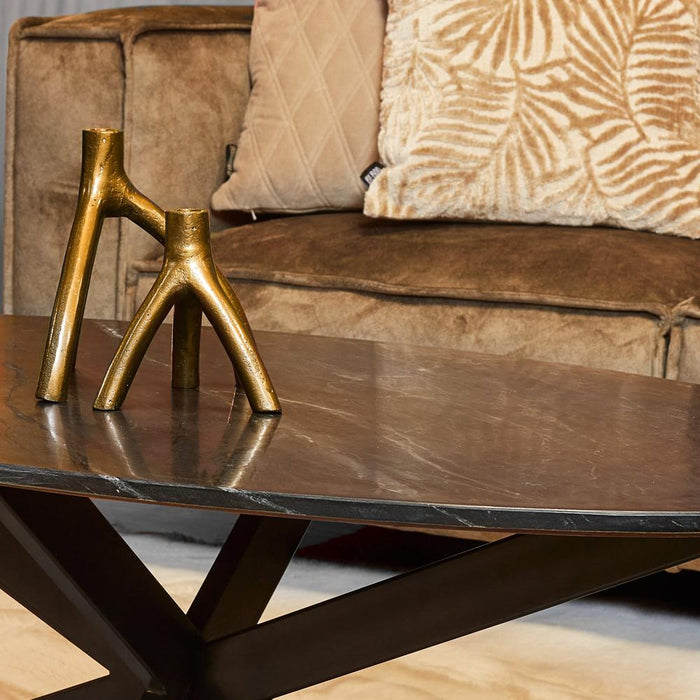 Salontafel Faye - Ovaal - Zwart marmer-Salontafels-Starfurn
