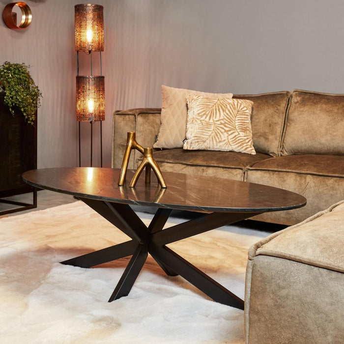 Salontafel Faye - Ovaal - Zwart marmer-Salontafels-Starfurn