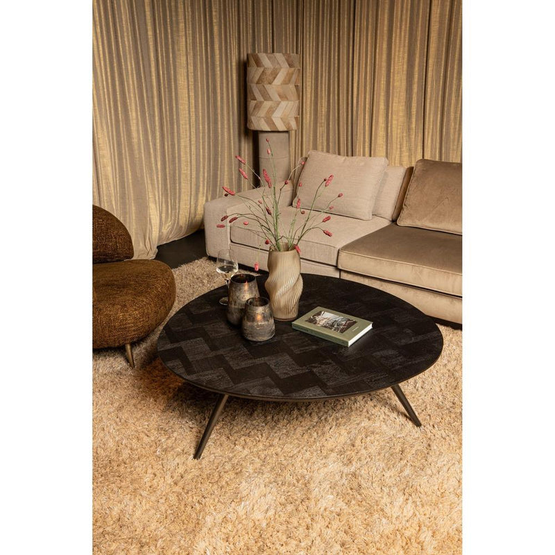 Salontafel Fieron Zwart 110x108 cm-Salontafels-PTMD