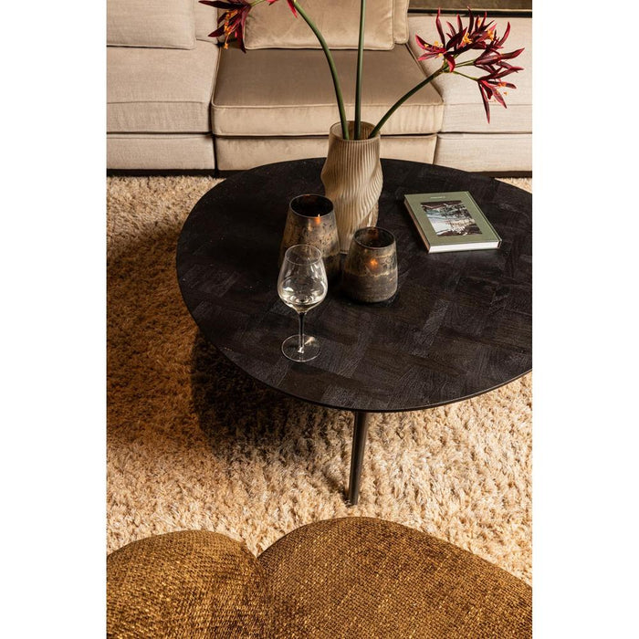 Salontafel Fieron Zwart 110x108 cm-Salontafels-PTMD