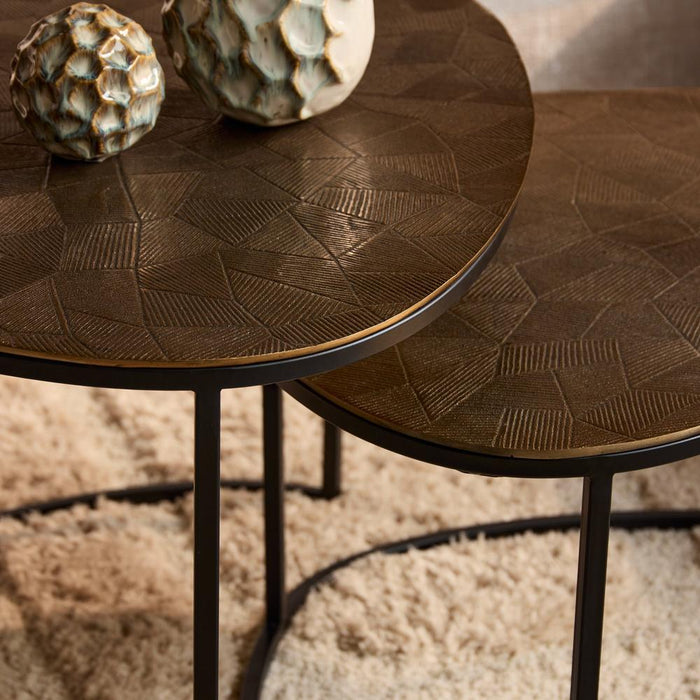 Salontafel Filou Goud Aluminium 90x65 cm-Salontafels-Starfurn