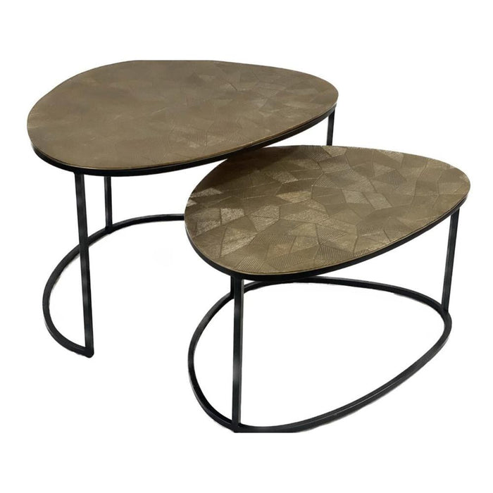 Salontafel Filou Goud Aluminium 90x65 cm-Salontafels-Starfurn