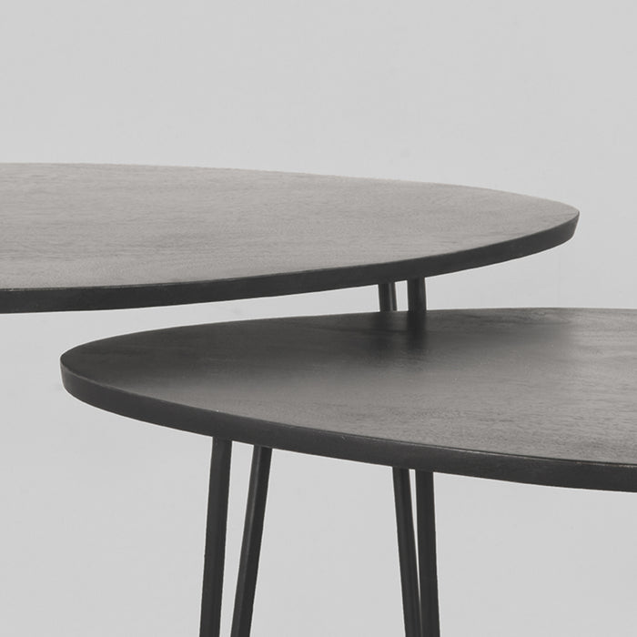Salontafel Frisk Zwart Mangohout 68 cm 68x43x44 cm-Salontafels-LABEL51