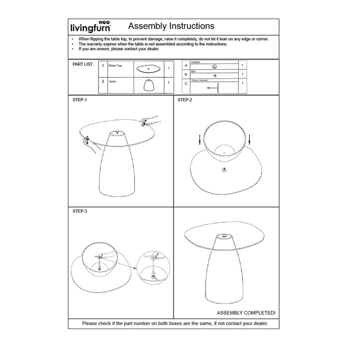 Salontafel Glas Bruin 43 cm-Salontafels-Brix