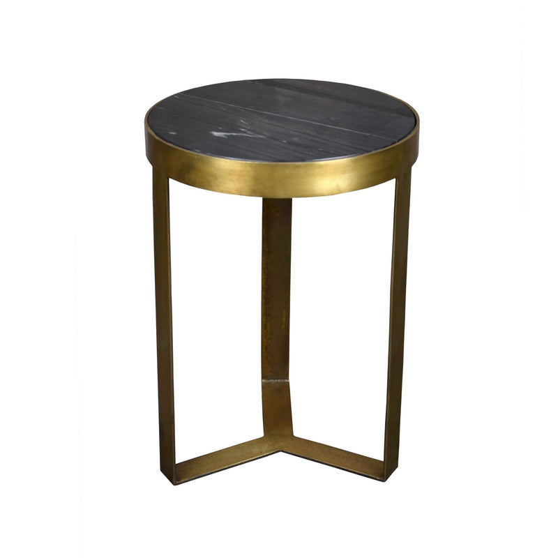 Salontafel Glennis Marble Marmer Zwart 40 cm 40x40x55 cm-Salontafels-Livingfurn