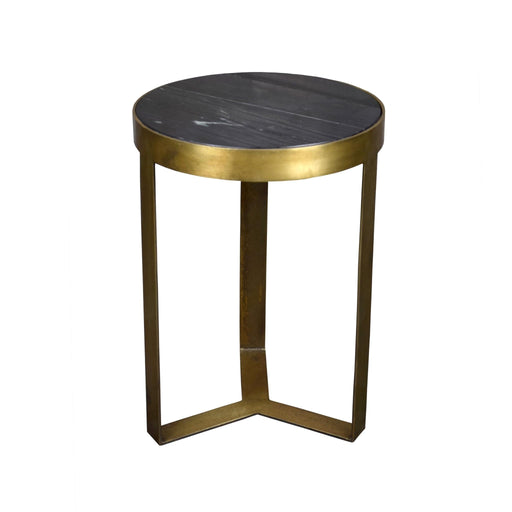 Salontafel Glennis Marble Marmer Zwart 40 cm 40x40x55 cm-Salontafels-Livingfurn