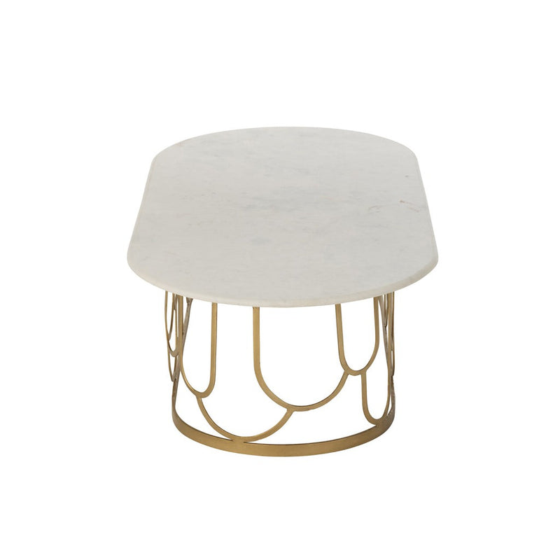 Salontafel Goud Marmer 61x122 cm-Salontafels-J-Line