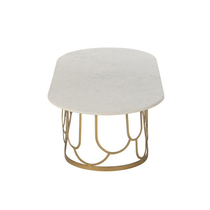 Salontafel Goud Marmer 61x122 cm-Salontafels-J-Line