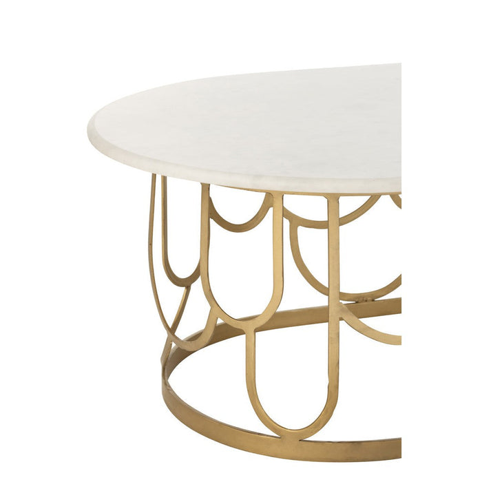 Salontafel Goud Marmer 61x122 cm-Salontafels-J-Line