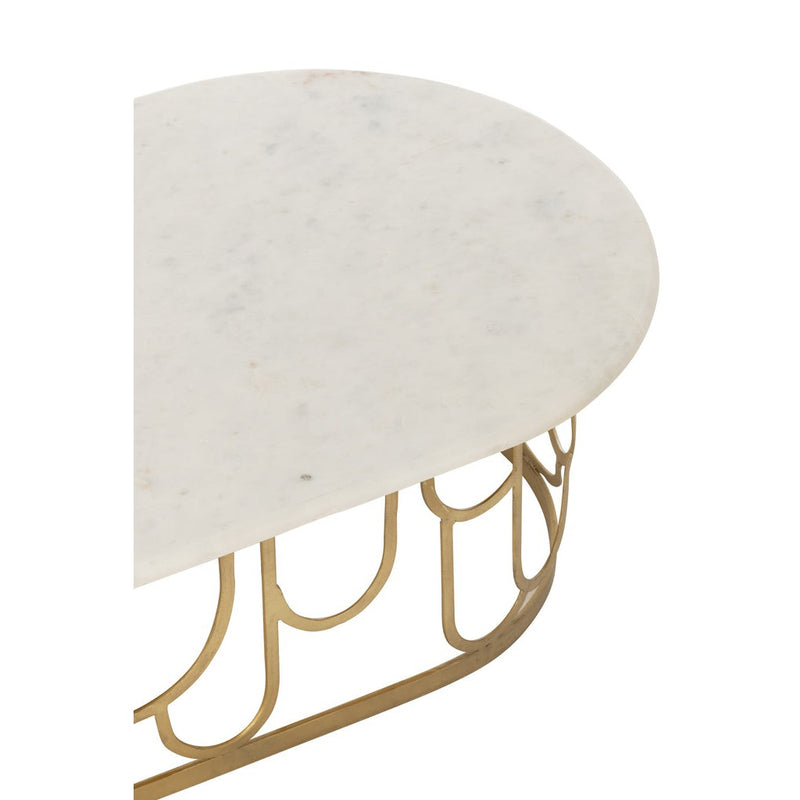 Salontafel Goud Marmer 61x122 cm-Salontafels-J-Line