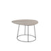 Salontafel Grijs Mdf Ovaal 55x69 cm-Salontafels-J-Line