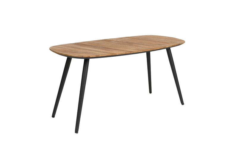 Salontafel Gualdo Teak veneer Zwart 80x39 cm-Salontafels-Creating Home